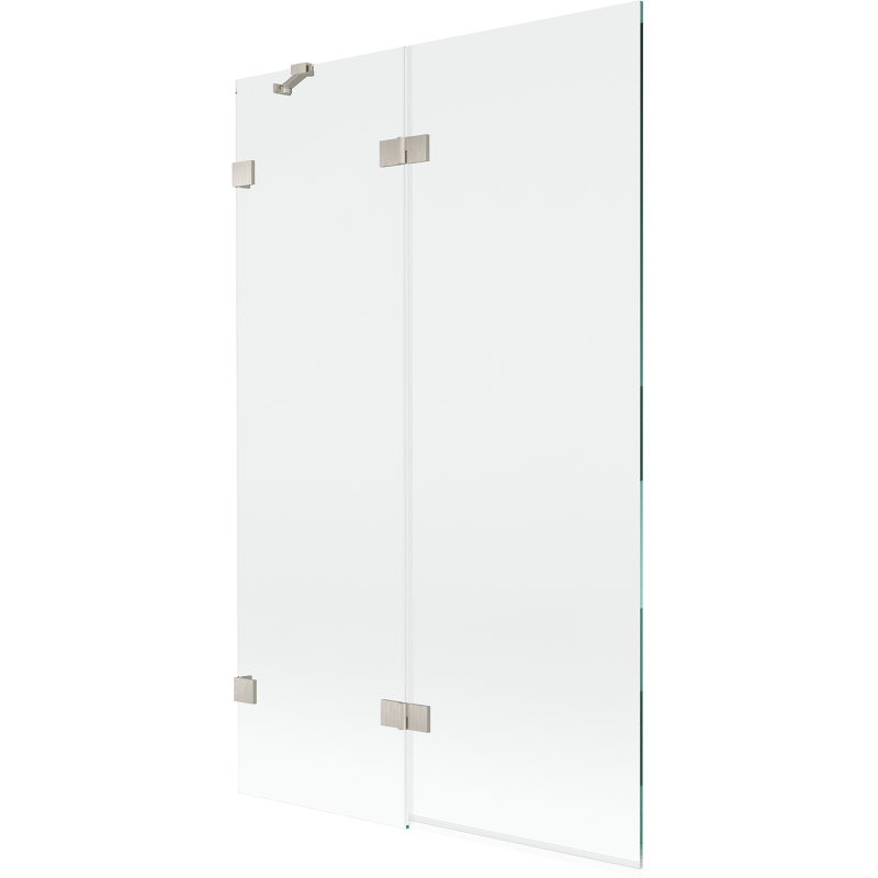 Mexen Lunar sprchový zásten 2-krídlový ľavý 110 x 150 cm, transparentný, brúsený nikel - 897-110-100-97-00-L