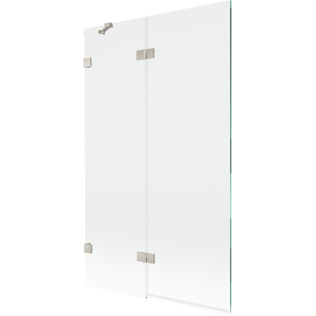 Mexen Lunar sprchový zásten 2-krídlový ľavý 110 x 150 cm, transparentný, brúsený nikel - 897-110-100-97-00-L