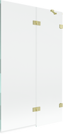 Mexen Lunar sprchová zástená 2-krídlová pravá 110 x 150 cm, transparentná, zlatá brúsená - 897-110-100-55-00-P