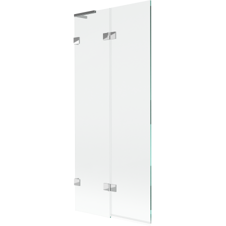 Mexen Lunar L vaňová zástena dvojkrídlová ľavá 80 x 150 cm, transparentná, chróm - 897L-080-100-01-00-L