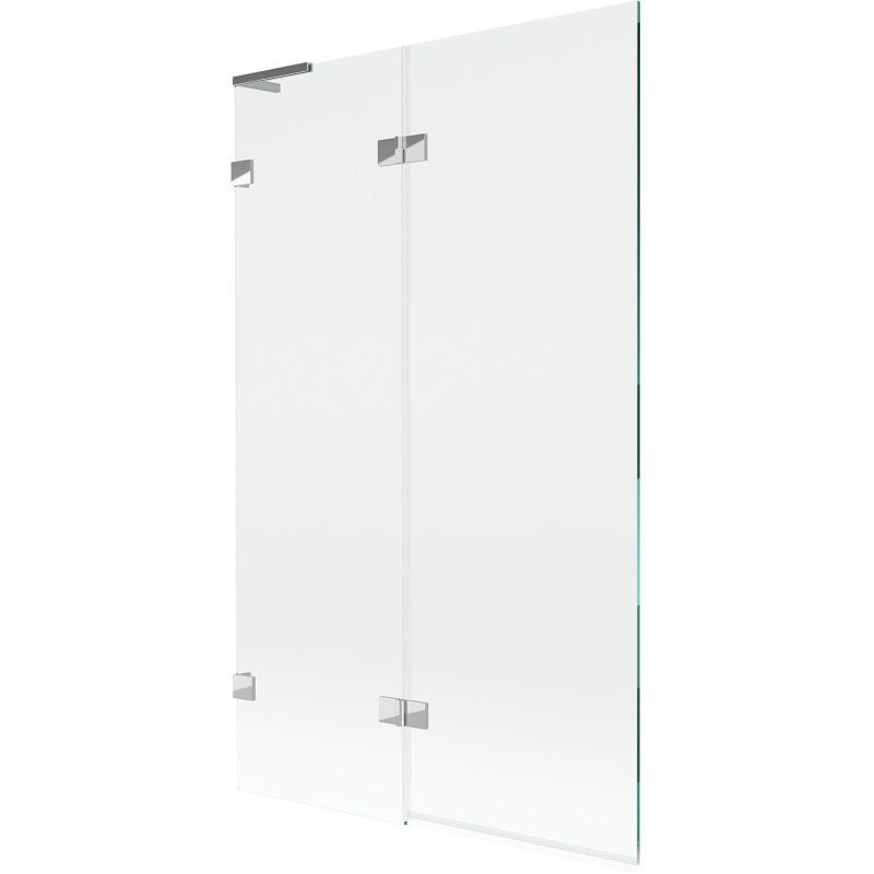 Mexen Lunar L vaňová zástenka 2-dverová ľavá 110 x 150 cm, transparentná, chróm - 897L-110-100-01-00-L