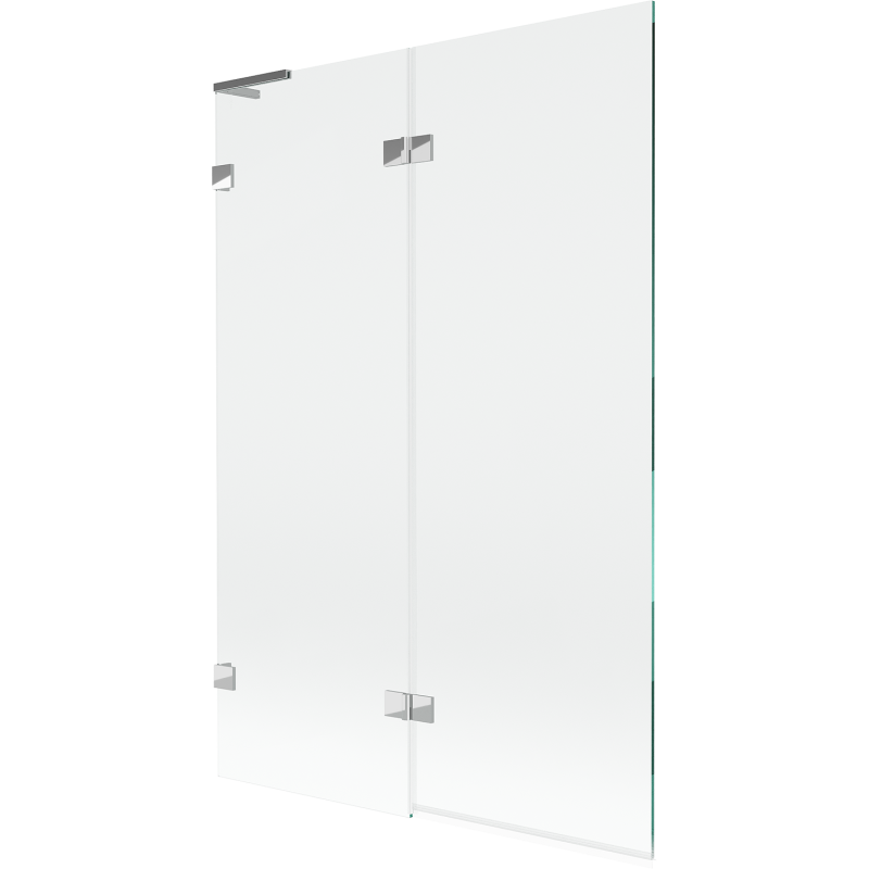 Mexen Lunar L vaňová zástenka 2-krídlová ľavá 120 x 150 cm, transparentná, chróm - 897L-120-100-01-00-L