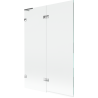 Mexen Lunar L vaňová zástenka 2-krídlová ľavá 120 x 150 cm, transparentná, chróm - 897L-120-100-01-00-L