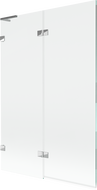 Mexen Lunar L vaňová zástenka 2-krídlová ľavá 120 x 150 cm, transparentná, chróm - 897L-120-100-01-00-L