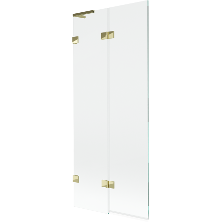 Mexen Lunar L vanová zástěna 2-dverová ľavá 80 x 150 cm, transparentná, zlatá - 897L-080-100-50-00-L