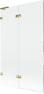 Mexen Lunar L vaňová zástena 2-krídlová ľavá 110 x 150 cm, transparentná, zlatá - 897L-110-100-50-00-L