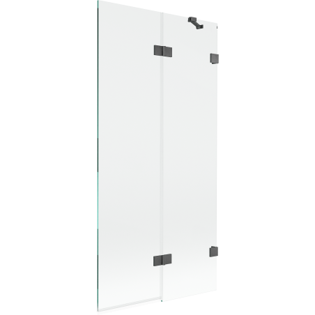 Mexen Lunar sprchová zástena 2-krídlová pravá 90 x 150 cm, transparentná, gun gray brúsená - 897-090-100-66-00-P