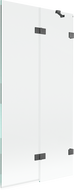 Mexen Lunar sprchová zástena 2-krídlová pravá 90 x 150 cm, transparentná, gun gray brúsená - 897-090-100-66-00-P