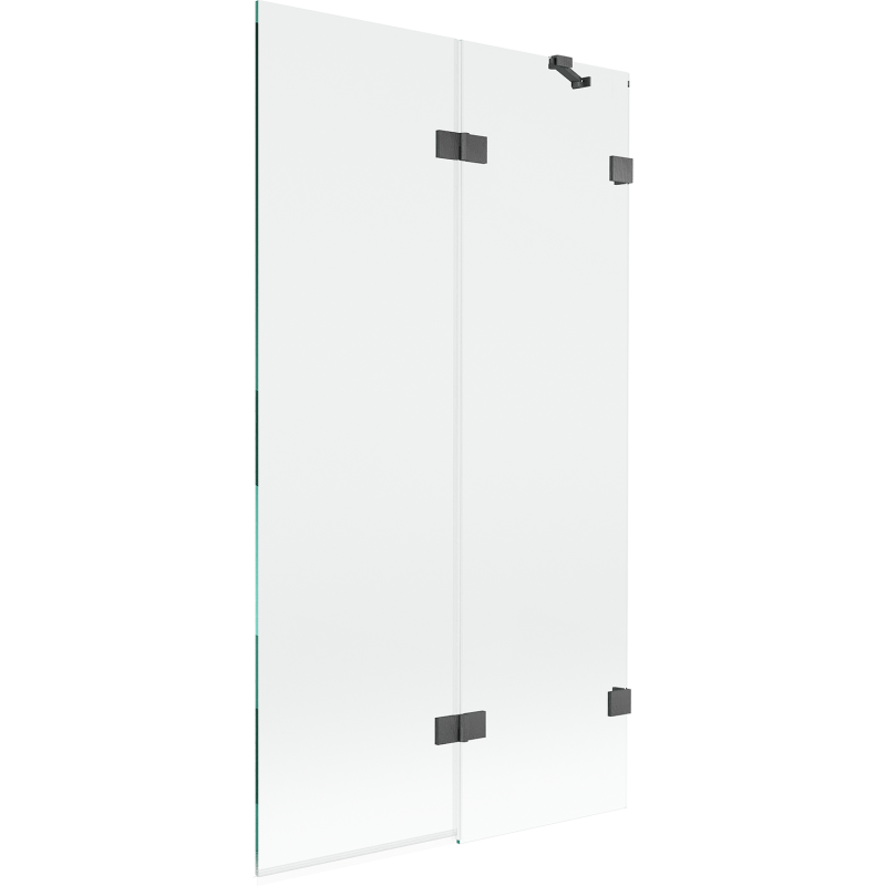 Mexen Lunar sprchová stena 2-krídlová pravá 100 x 150 cm, priehľadná, brúsená gun gray - 897-100-100-66-00-P