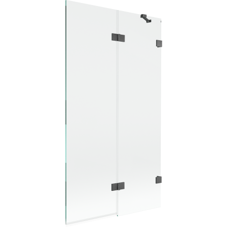Mexen Lunar sprchová stena 2-krídlová pravá 100 x 150 cm, priehľadná, brúsená gun gray - 897-100-100-66-00-P