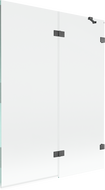 Mexen Lunar sprchová zástena dvojkrídlová pravá 130 x 150 cm, priehľadná, brúsená šedá zbraň - 897-130-100-66-00-P
