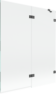 Mexen Lunar sprchová zástenna 2-krídlová pravá 140 x 150 cm, transparentná, brúsená zbraňová šedá - 897-140-100-66-00-P