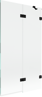 Mexen Lunar sprchová zástena dvojkrídlová pravá 100 x 150 cm, transparentná, čierna - 897-100-100-70-00-P