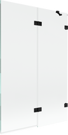 Mexen Lunar sprchovací zástena 2-krídlová pravá 120 x 150 cm, transparentná, čierna - 897-120-100-70-00-P
