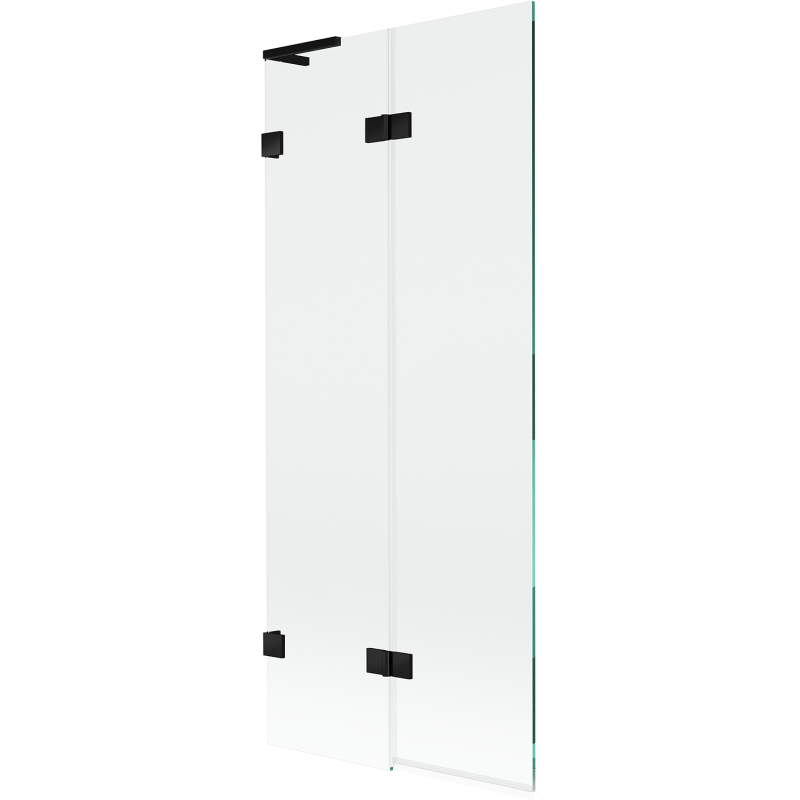 Mexen Lunar L vaňová zásteny 2-krídlová ľavá 80 x 150 cm, transparentná, čierna - 897L-080-100-70-00-L