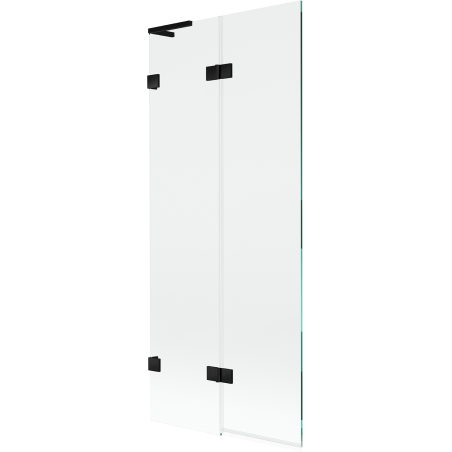 Mexen Lunar L vaňová zásteny 2-krídlová ľavá 80 x 150 cm, transparentná, čierna - 897L-080-100-70-00-L
