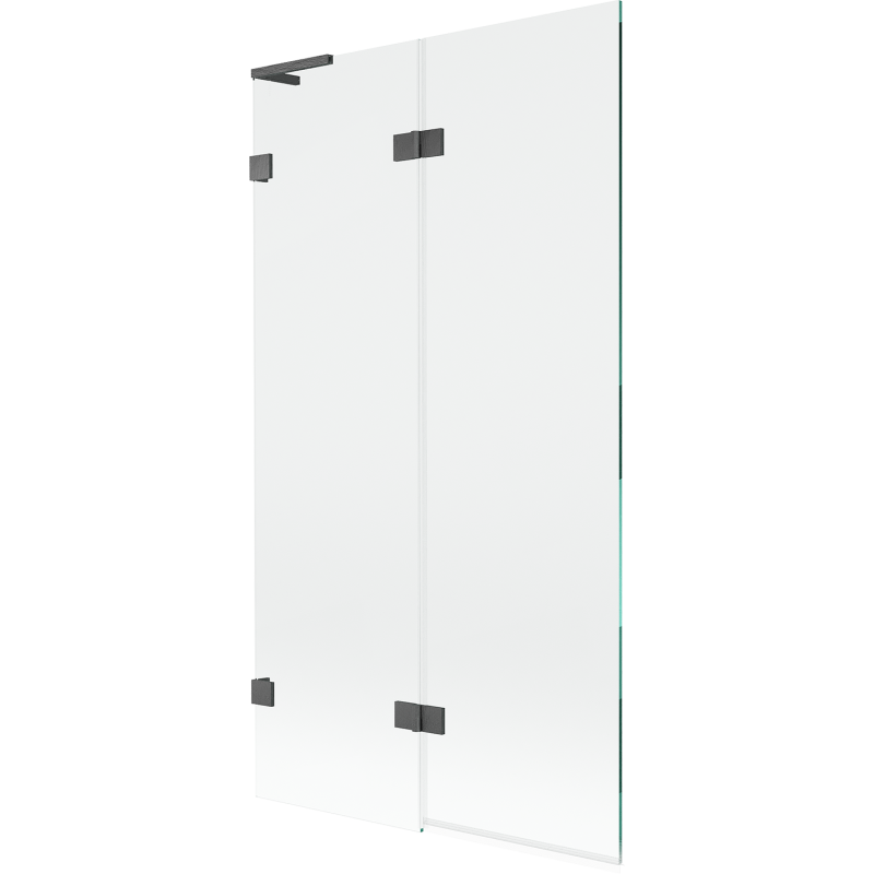 Mexen Lunar L vaňová zástena dvojkrídlová ľavá 100 x 150 cm, priehľadná, gun gray brúsená - 897L-100-100-66-00-L