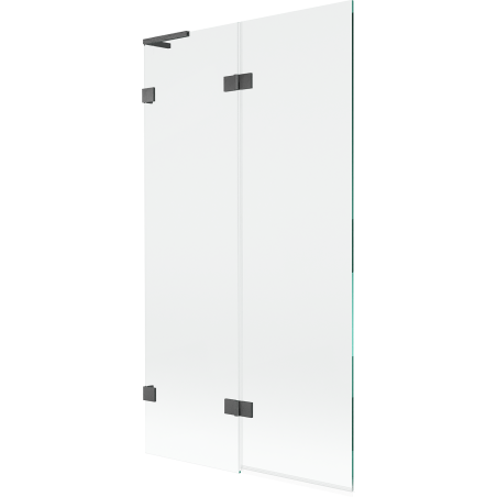 Mexen Lunar L vaňová zástena dvojkrídlová ľavá 100 x 150 cm, priehľadná, gun gray brúsená - 897L-100-100-66-00-L