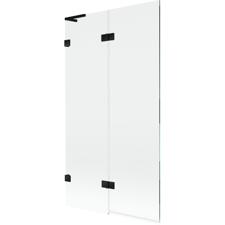 Mexen Lunar L vaňová zástena 2-krídlová ľavá 100 x 150 cm, priehľadná, čierna - 897L-100-100-70-00-L