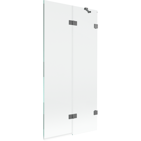 Mexen Lunar vaňová zástena 2-krídlová pravá 90 x 150 cm, transparentná, gun metal - 897-090-100-95-00-P
