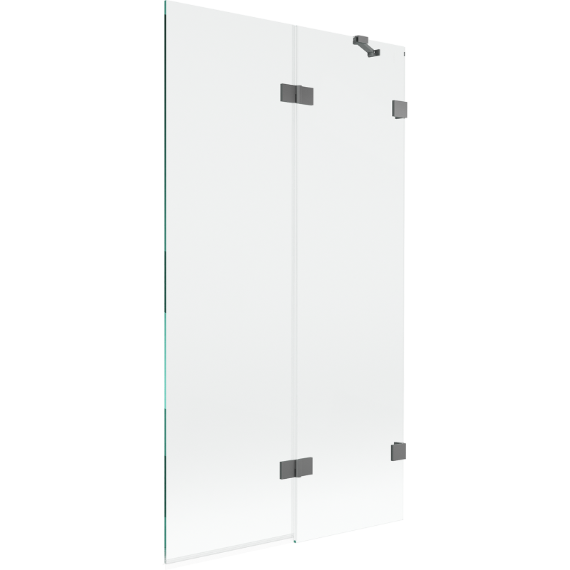 Mexen Lunar vanová zástena 2-krídlová pravá 100 x 150 cm, transparentná, gun metal - 897-100-100-95-00-P