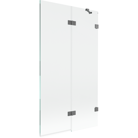Mexen Lunar vanová zástena 2-krídlová pravá 100 x 150 cm, transparentná, gun metal - 897-100-100-95-00-P