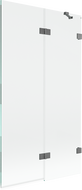 Mexen Lunar vanová zástena 2-krídlová pravá 100 x 150 cm, transparentná, gun metal - 897-100-100-95-00-P
