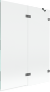 Mexen Lunar sprchový paraván 2-krídľový pravý 130 x 150 cm, transparentný, gun metal - 897-130-100-95-00-P