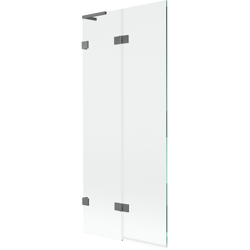 Mexen Lunar L vaňová zástena 2-krídlová ľavá 80 x 150 cm, priehľadná, gun metal - 897L-080-100-95-00-L