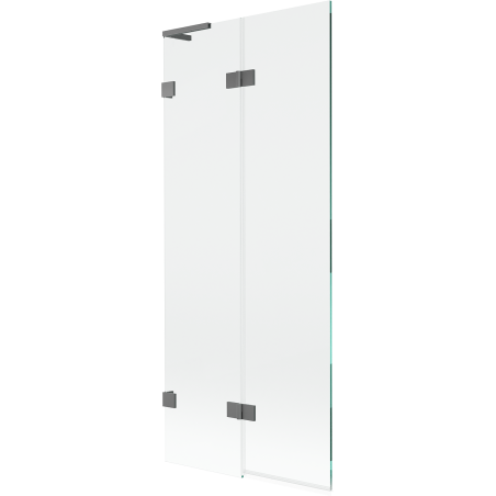 Mexen Lunar L vaňová zástena 2-krídlová ľavá 80 x 150 cm, priehľadná, gun metal - 897L-080-100-95-00-L