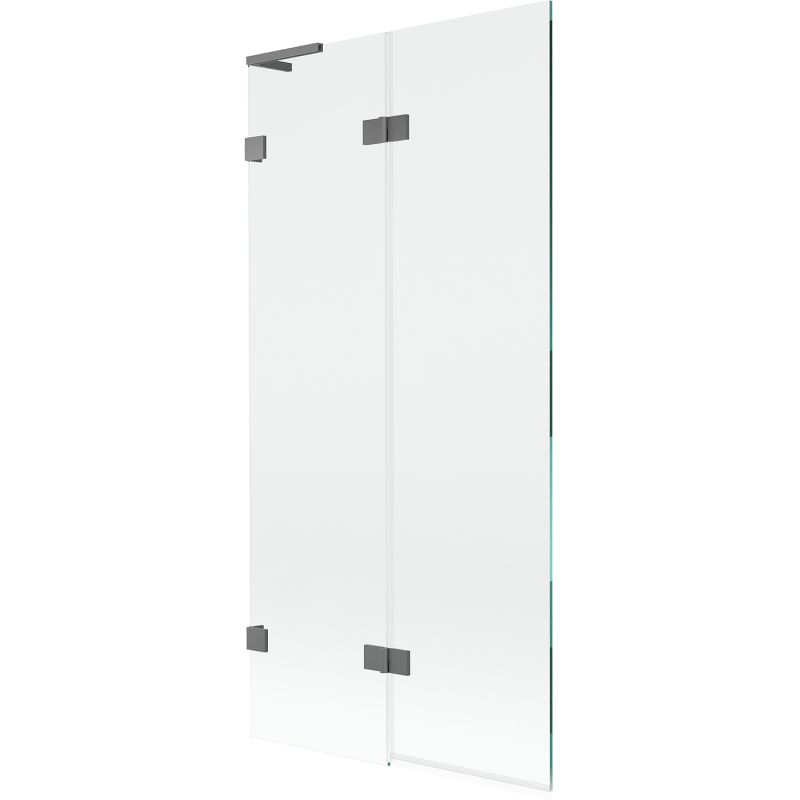 Mexen Lunar L vaňová zástena 2-krídlová ľavá 90 x 150 cm, priehľadná, gun metal - 897L-090-100-95-00-L