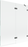 Mexen Lunar sprchový paraván, 2-krídlový pravý 140 x 150 cm, transparentný, gun metal - 897-140-100-95-00-P