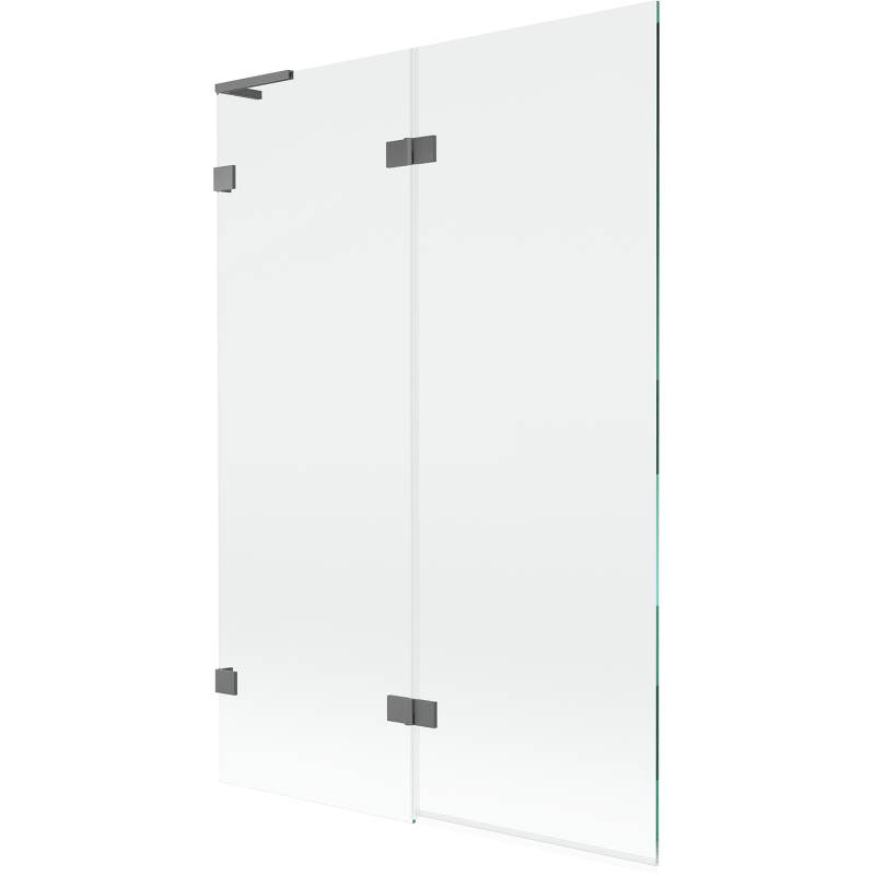 Mexen Lunar L vaňová zástena 2-krídlová ľavá 120 x 150 cm, transparentná, gun metal - 897L-120-100-95-00-L