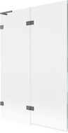 Mexen Lunar L vaňová zástena 2-krídlová ľavá 120 x 150 cm, transparentná, gun metal - 897L-120-100-95-00-L