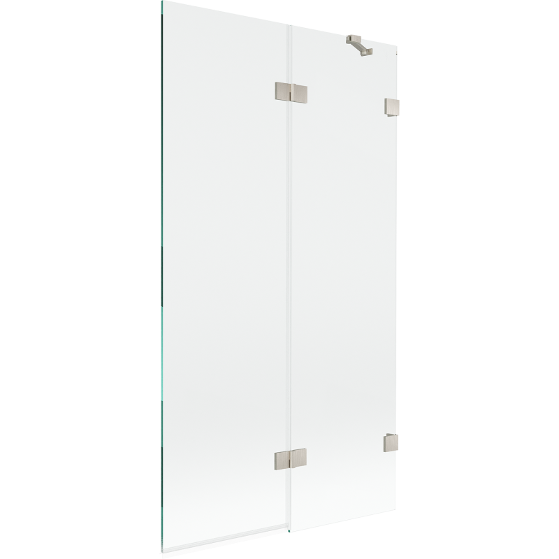 Mexen Lunar sprchová clona dvojdielna pravá 100 x 150 cm, transparentná, brúsený nikel - 897-100-100-97-00-P