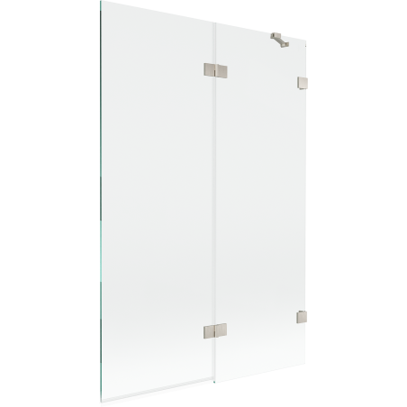 Mexen Lunar vaňový paravan dvojkrídlový pravý 120 x 150 cm, transparentný, brúsený nikel - 897-120-100-97-00-P