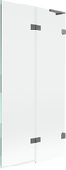 Mexen Lunar L vaňová zábrana dvojkrídlová pravá 90 x 150 cm, transparentná, gun metal - 897L-090-100-95-00-P