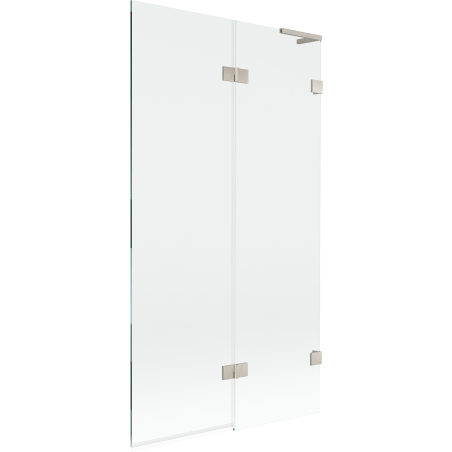 Mexen Lunar L vaňová zástená 2-krídlová pravá 100 x 150 cm, priehľadná, brúsený nikel - 897L-100-100-97-00-P
