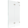 Mexen Lunar L vaňová zástená 2-krídlová pravá 100 x 150 cm, priehľadná, brúsený nikel - 897L-100-100-97-00-P