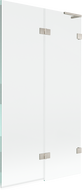 Mexen Lunar L vaňová zástená 2-krídlová pravá 100 x 150 cm, priehľadná, brúsený nikel - 897L-100-100-97-00-P