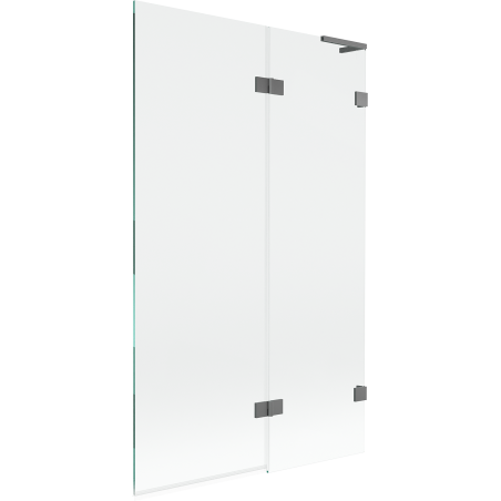 Mexen Lunar L vaňová zástenka 2-krídlová pravá 110 x 150 cm, transparentná, gun metal - 897L-110-100-95-00-P