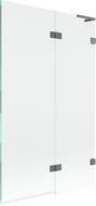 Mexen Lunar L vaňová zástenka 2-krídlová pravá 110 x 150 cm, transparentná, gun metal - 897L-110-100-95-00-P