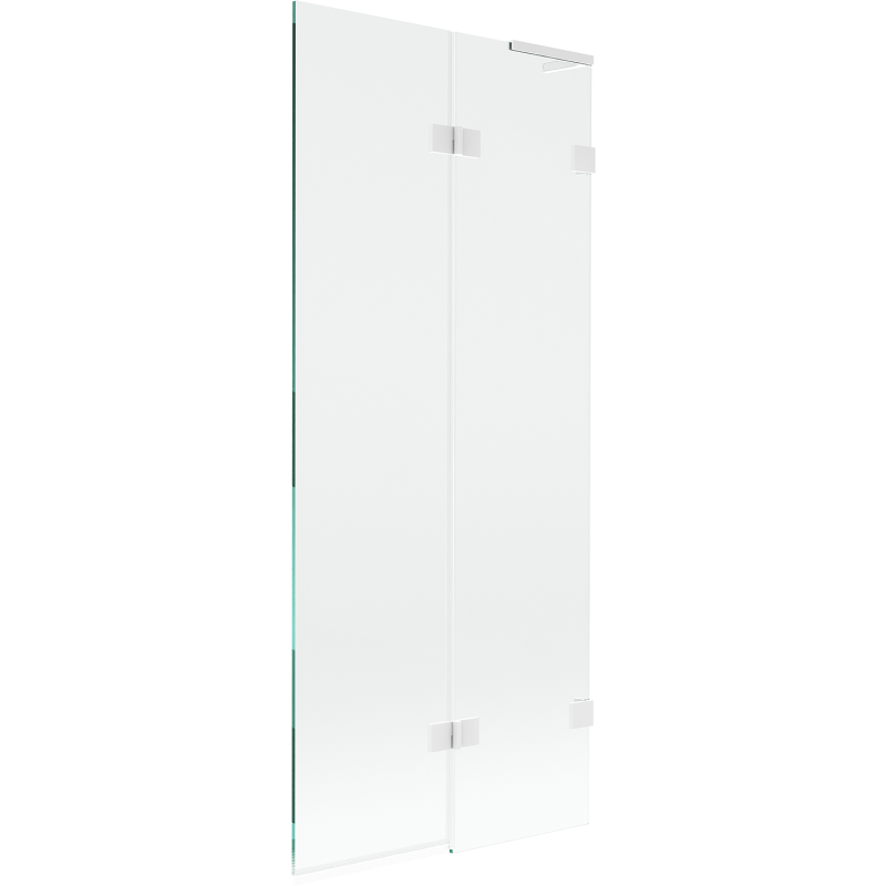 Mexen Lunar L vaňová zástenka dvojdverová pravá 80 x 150 cm, transparentná, biela - 897L-080-100-20-00-P