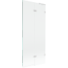 Mexen Lunar L vaňová zástenka dvojdverová pravá 80 x 150 cm, transparentná, biela - 897L-080-100-20-00-P