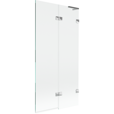 Mexen Lunar L vaňová zábrana dvojkrídlová pravá 90 x 150 cm, transparentná, chróm - 897L-090-100-01-00-P