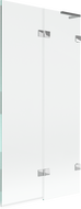 Mexen Lunar L vaňová zábrana dvojkrídlová pravá 90 x 150 cm, transparentná, chróm - 897L-090-100-01-00-P