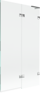 Mexen Lunar L vaňová zástenka dvojdielna pravá 100 x 150 cm, transparentná, chróm - 897L-100-100-01-00-P