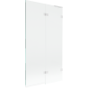 Mexen Lunar L vaňová zástenka dvojkrídlová pravá 100 x 150 cm, transparentná, biela - 897L-100-100-20-00-P