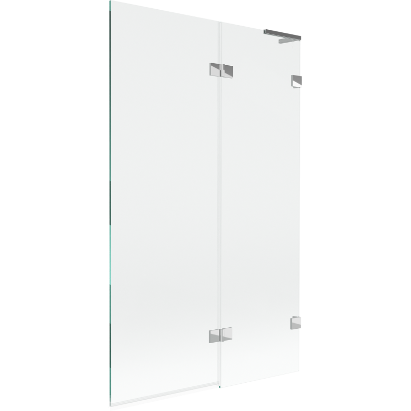 Mexen Lunar L vaňová zástená 2-krídlová pravá 110 x 150 cm, priehľadná, chróm - 897L-110-100-01-00-P