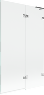 Mexen Lunar L vaňová zástená 2-krídlová pravá 110 x 150 cm, priehľadná, chróm - 897L-110-100-01-00-P